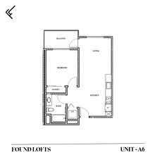 1 Bed 1 Bath (A6-Standard) 406 floor plan